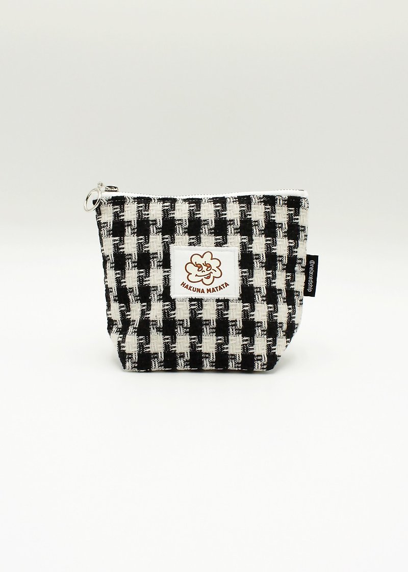 Ladder zipper bag-black and white - Other - Other Materials Black