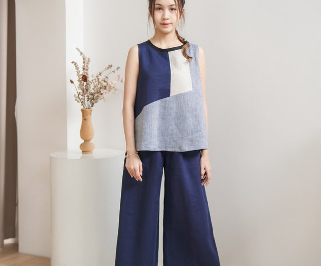 Vivid linen pants sale