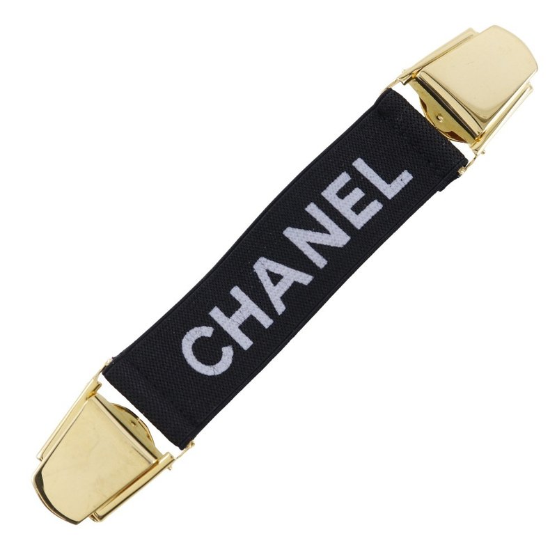 【日本直送】シャネル CHANEL アームバンド その他雑貨 クリップ ロゴ ゴム × 金メッキ 黒 レディース【中古】 - 其他 - 橡膠 黑色
