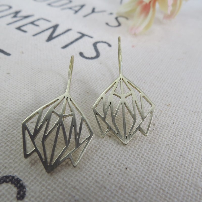 WABY Earring Geometric No6 - Earrings & Clip-ons - Other Metals Orange