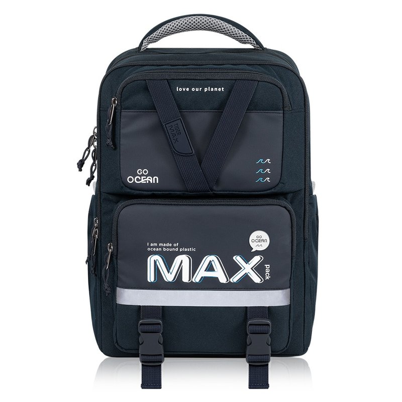 Tiger Family MAX Inspired Protecting the Ocean Series Ultra-Lightweight Backpack Pro2S - Mysterious Dark Blue - กระเป๋าเป้สะพายหลัง - วัสดุกันนำ้ สีน้ำเงิน