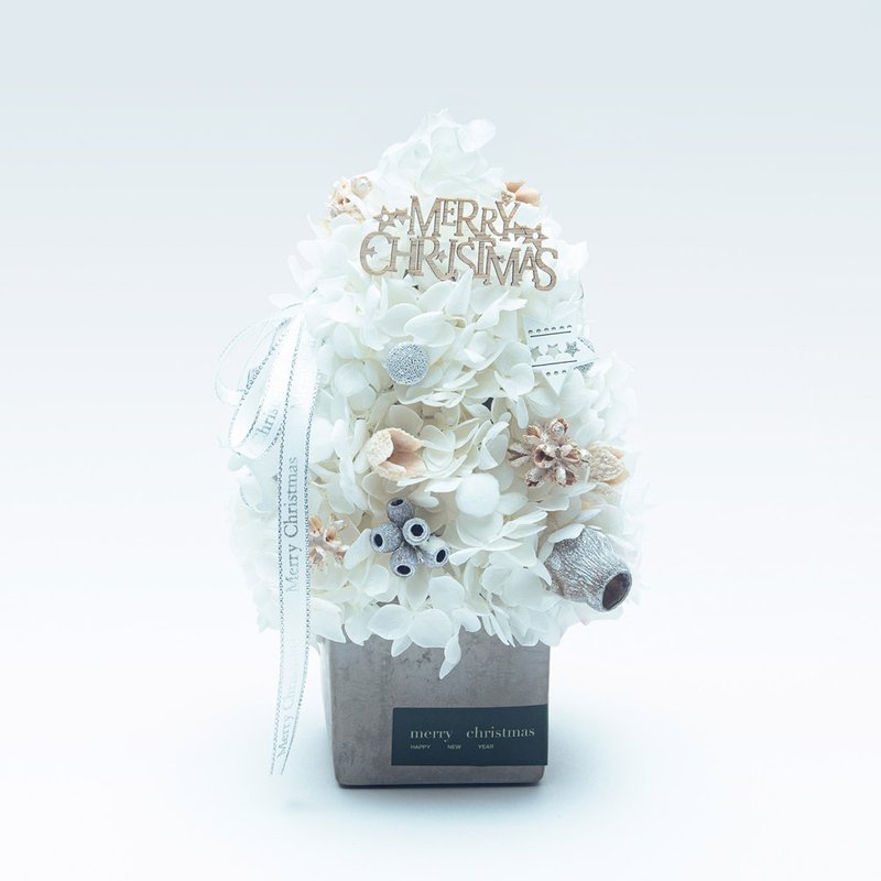 糖果森林聖誕樹 雪白 永生花 聖誕限量 交換禮物 聖誕節 聖誕佈置 - 擺飾/家飾品 - 植物．花 