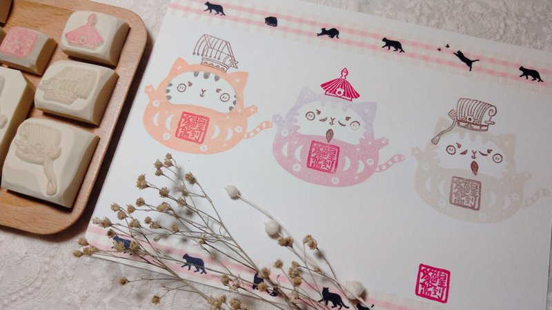 | 展示作品 | 【貓之日限定商品】貓福神組合章A款-霸氣貓皇駕到 - 印章/印台 - 木頭 