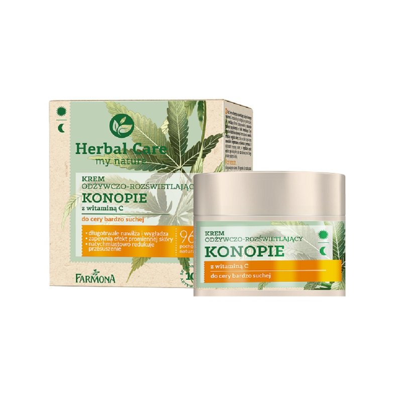 【臉部保養】Herbal care 大麻籽油植蘊維生素C亮白面霜 - 臉部乳液 - 其他材質 綠色