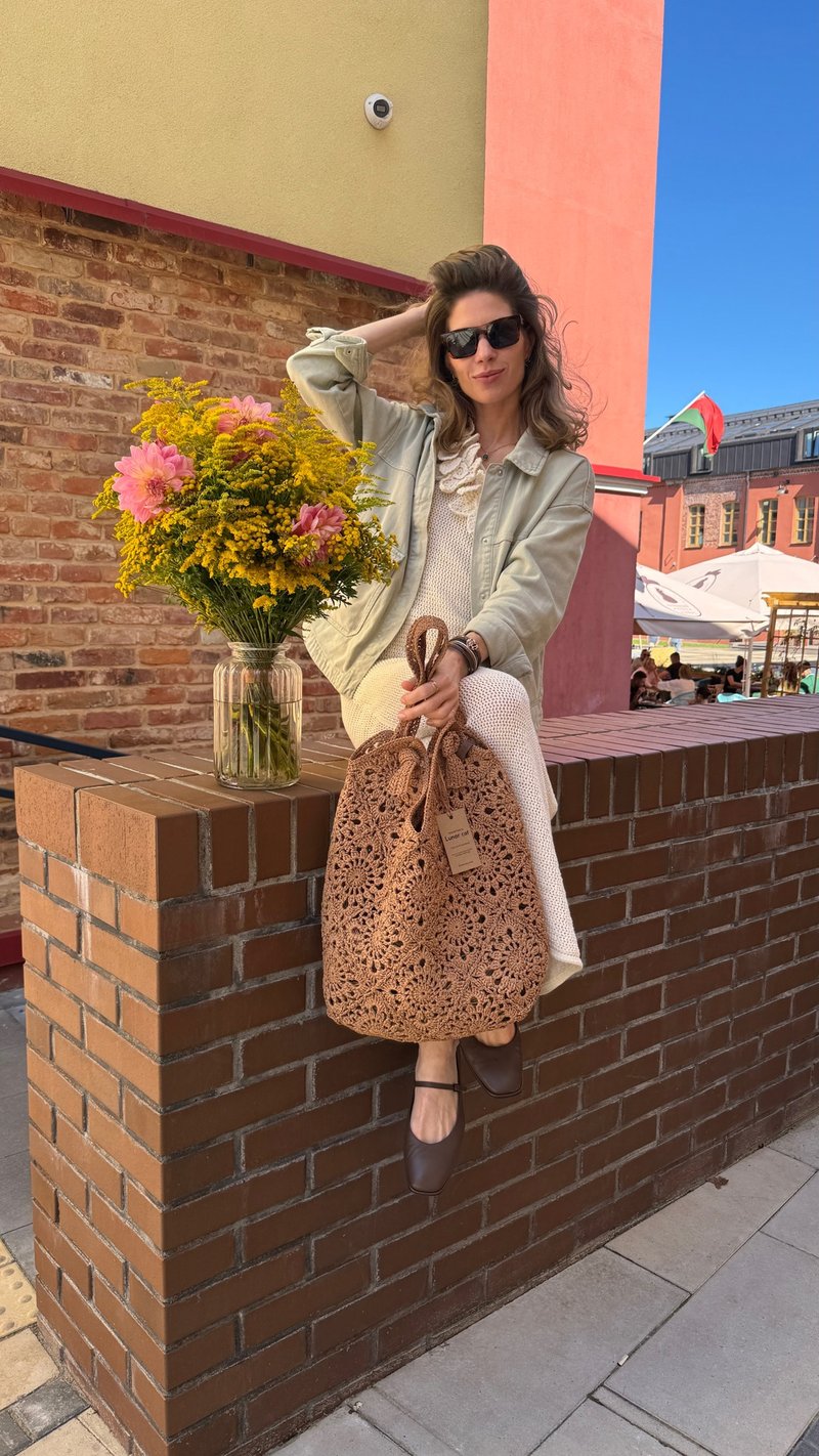 SAMPLE SALE ITEMS, Crochet Ribbon Raffia Bags, Berry Bag, Straw Bag, Summer Bag - 手提包/手提袋 - 環保材質 多色