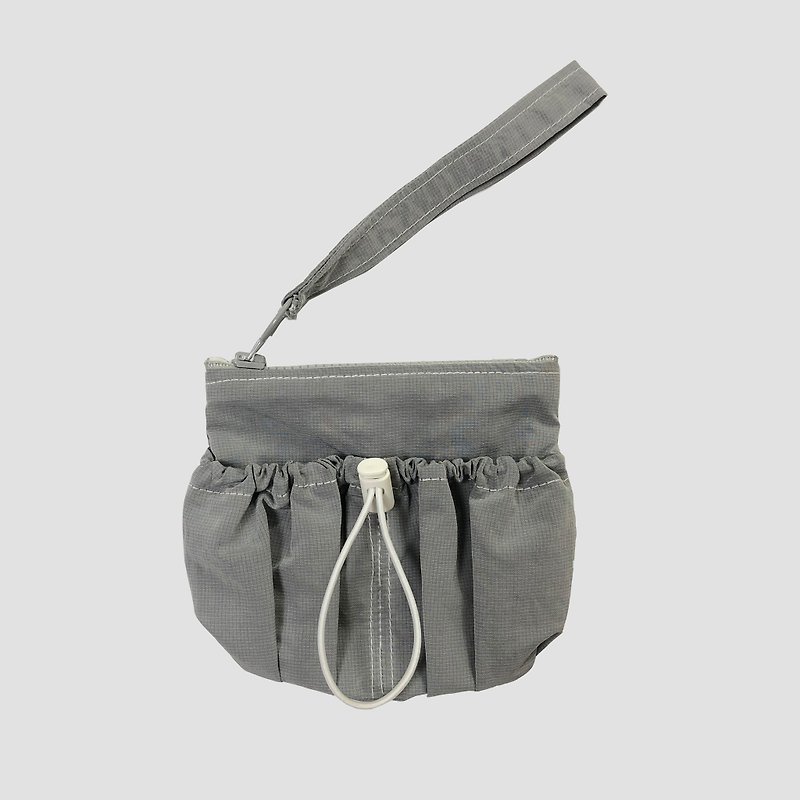 minishell wallet_gray - กระเป๋าสตางค์ - ผ้าฝ้าย/ผ้าลินิน 