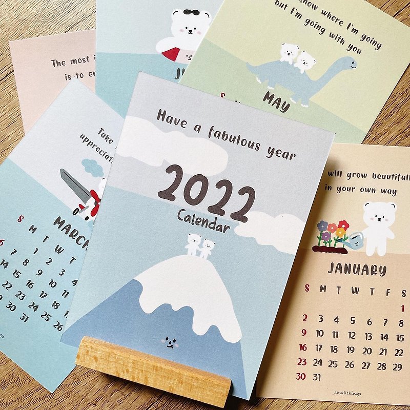 _smallthings 2022 Monthly Calendar - Calendars - Paper Blue