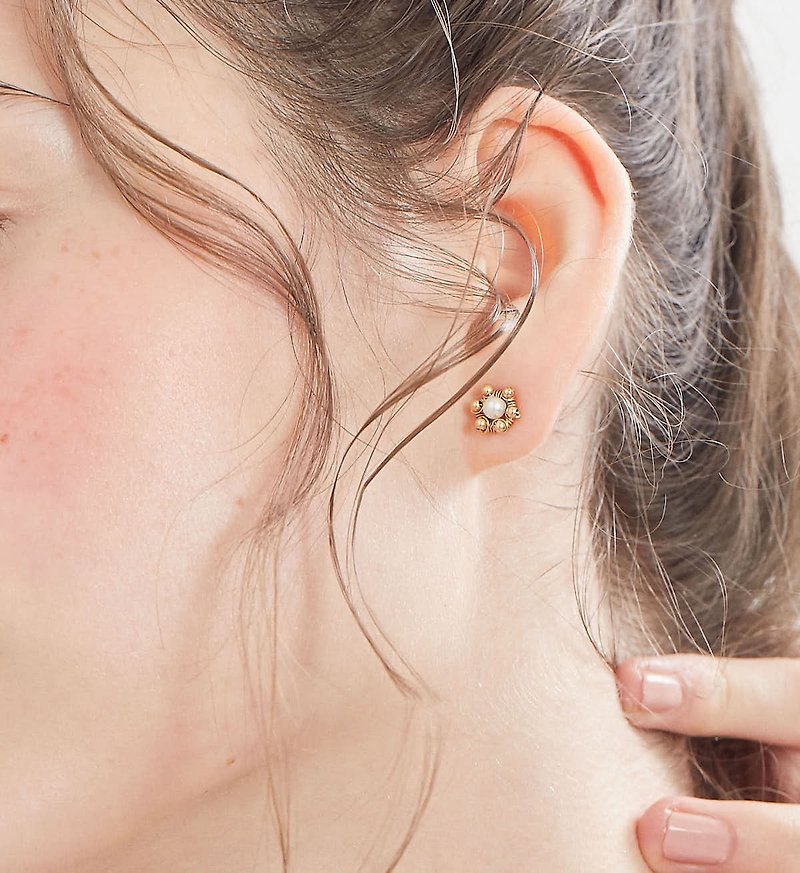 Dandelion EARRINGS - Earrings & Clip-ons - Pearl White