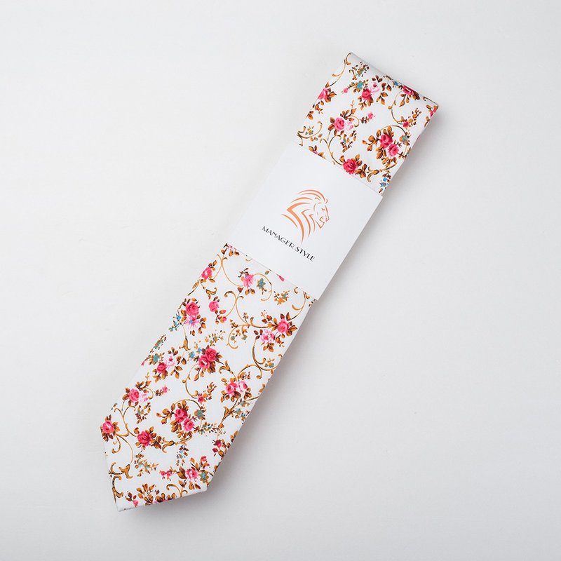 C0615-91 - 領帶/呔夾 - 棉．麻 粉紅色