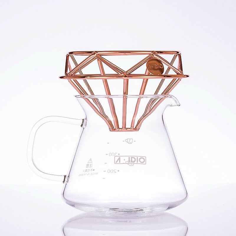 福袋 A-IDIO鑽石咖啡濾杯+玻璃咖啡壺