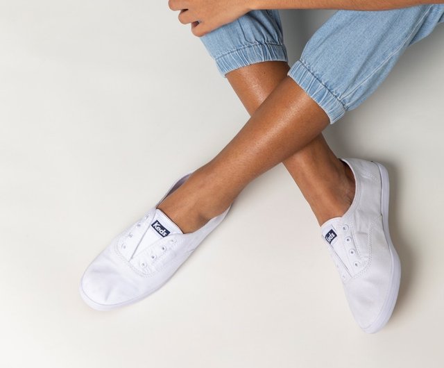 Opening Celebration KEDS CHILLAX classic washed twill casual white shoes WF54619 Shop keds Women s Casual Shoes Pinkoi