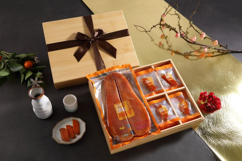 Top quality mullet roe double gift box - free engraved bamboo gift box, free shipping across the province, fast arrival - Other - Fresh Ingredients 