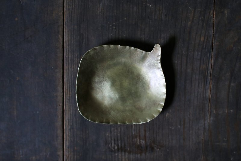 Tanaka bronze flat Bronze plate C5 _ - Small Plates & Saucers - Copper & Brass Gold