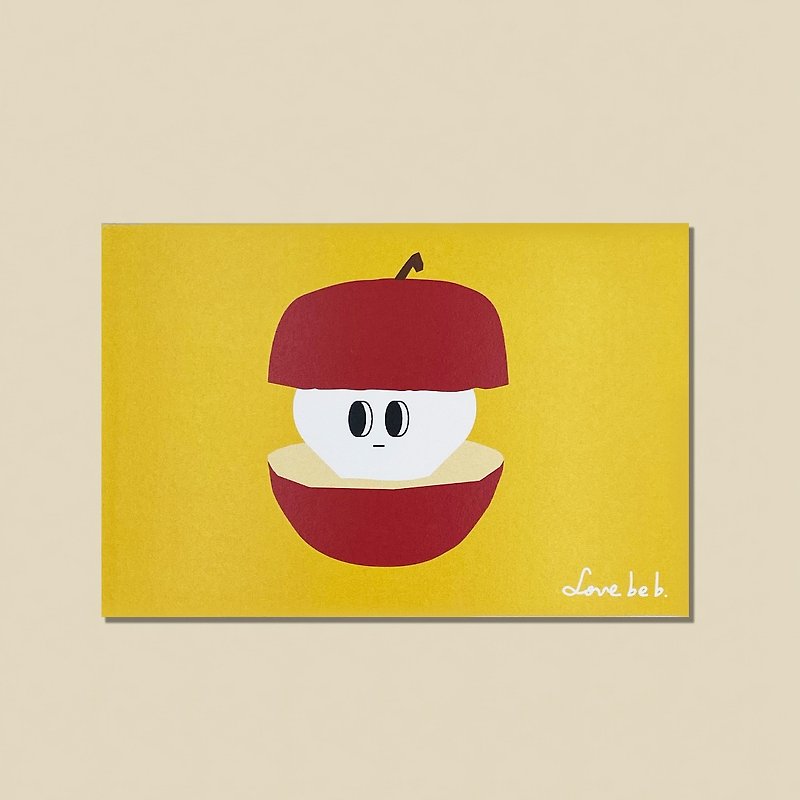 Love in Apple/Universal Card/Birthday Card/Postcard - Cards & Postcards - Paper Red