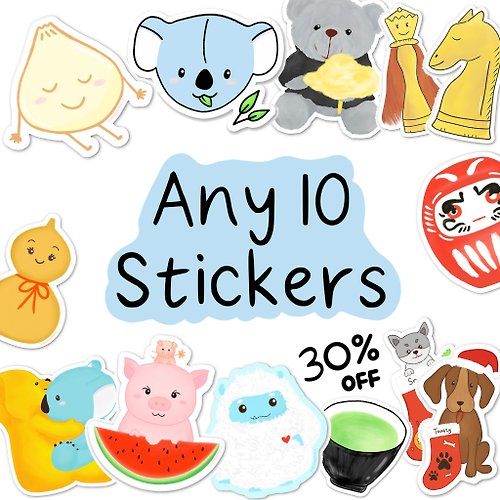 Sixtyeightcolors Choose Your Own Sticker Pack, vinyl stickers set, mix and match stickers