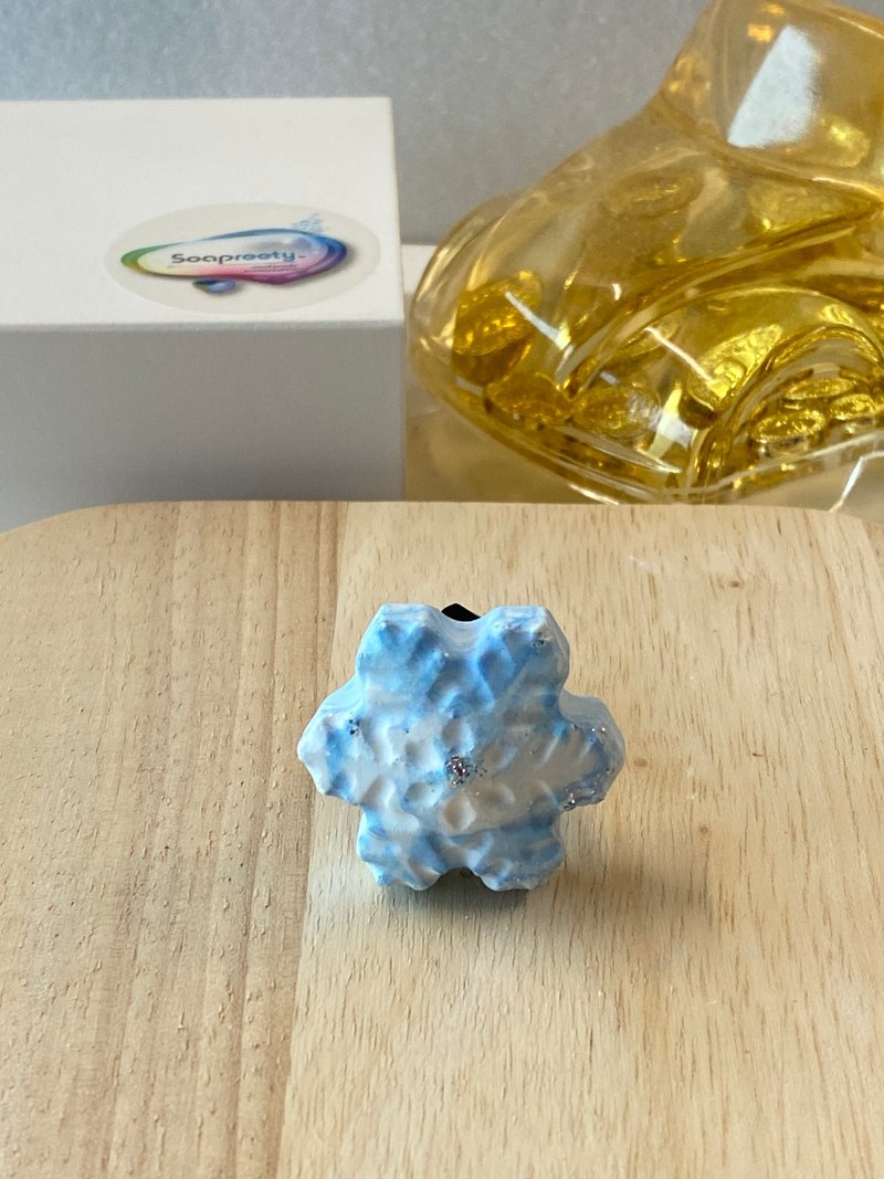 車用雪花擴香石 Car kit snowflake aroma stone - 香氛/精油/擴香 - 其他材質 藍色