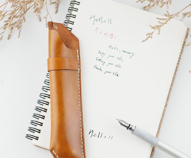 Leather Pen Holder / Pen Case / Genuine Leather Pen Holder / Pen Sleeve -  Shop miniMore Leather Pen & Pencil Holders - Pinkoi
