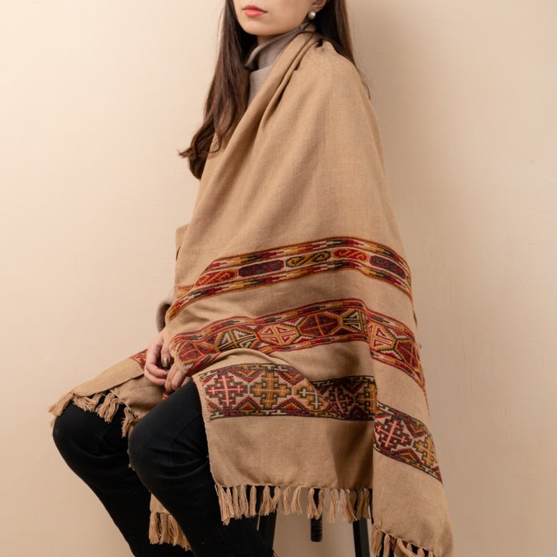 [Pre-order model - expected to ship in December] Himalayan yak style rug - brown - ผ้าห่ม - วัสดุอื่นๆ สีกากี