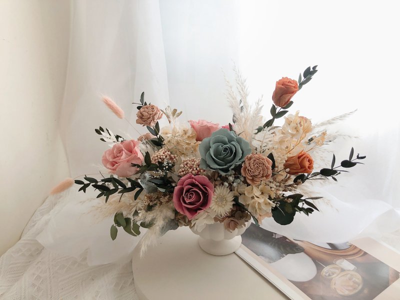 訂製盆花 - 乾燥花/永生花 - 植物．花 粉紅色