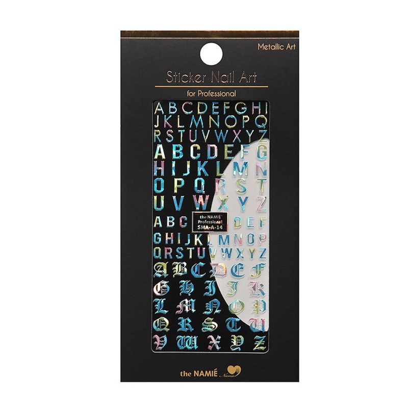 【プロフェッショナル】メタリックネイルステッカーABCレター【韓国製】 - マニキュア・ネイル - 紙 ゴールド