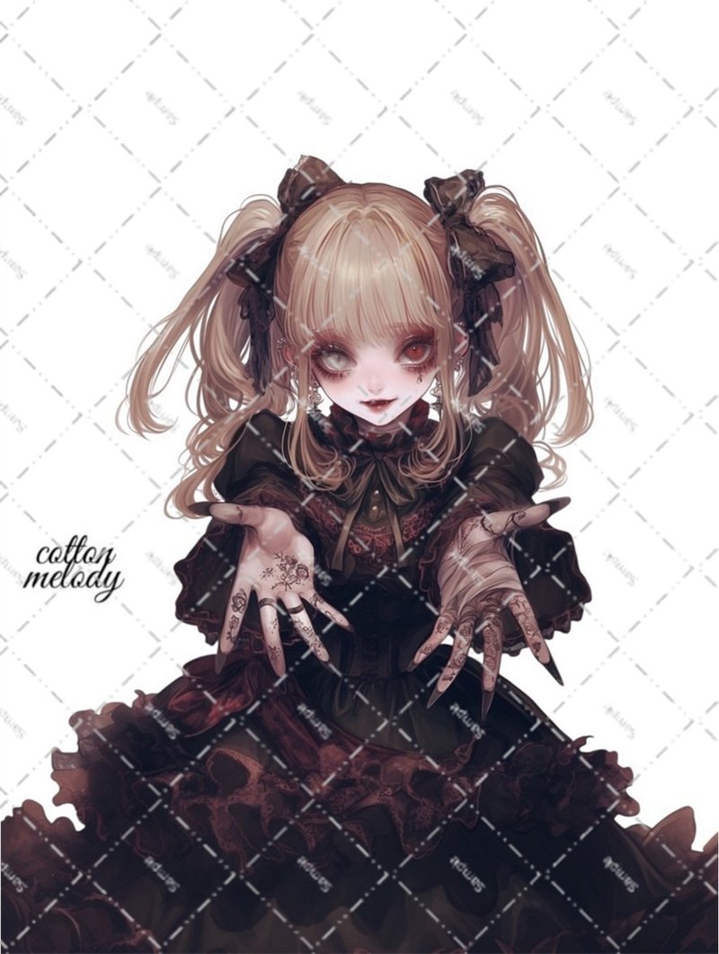 original sticker no.7017 人物ステッカー オリジナルステッカー 人物ステッカー 女の子ステッカー オリジナル人物ステッカー - 貼紙 - 紙 