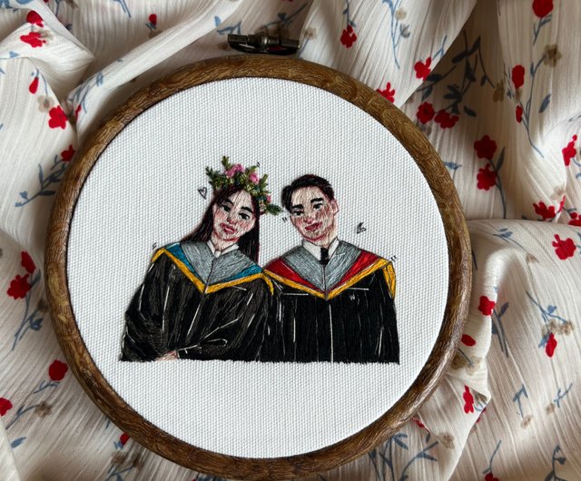 大きな刺繍の肖像画 - ショップ 25aaugust 置物 - Pinkoi