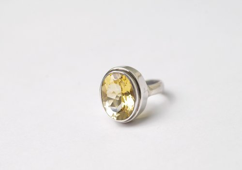 ハンドメイド　シルバーリング　シトリン シトリンのシルバーリング - ショップ bluewaters リング・指輪