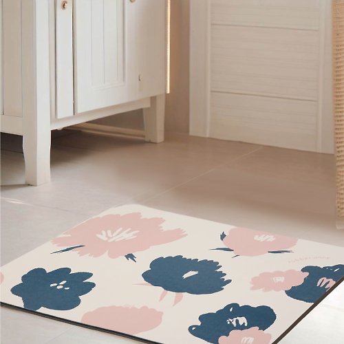 Japanese frost mountain wave-shaped anti-mildew absorbent quick-drying  diatomite bathroom floor mat-28x50cm - Shop shimoyama-jp Rugs & Floor Mats  - Pinkoi