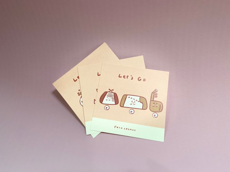 奔跑吧國樂器們-POCO明信片 - 卡片/明信片 - 紙 粉紅色