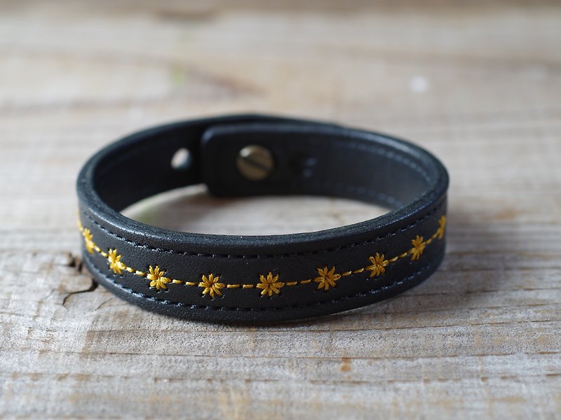 Nume leather leather bracelet - Bracelets - Genuine Leather Black