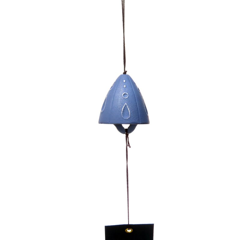 岩鑄 南部鐵器 風鈴 雨滴 銀色/紫色 日本製 - 擺飾/家飾品 - 其他金屬 藍色