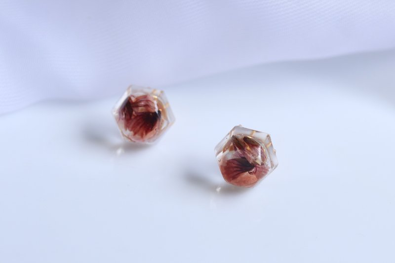 Handmade Earrings Stud | Resin Dangle Earrings for woman (resin) - 耳環/耳夾/耳骨夾 - 塑膠 紫色