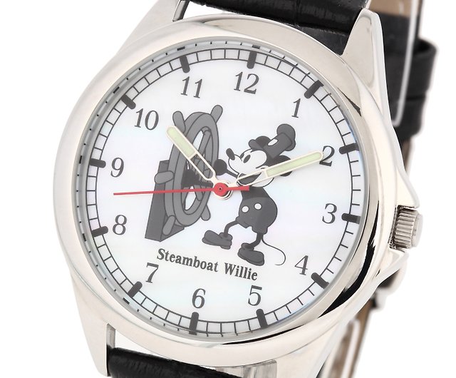 大人のディズニー腕時計 ミッキーマウス/蒸気船ウィリー シェル文字盤 