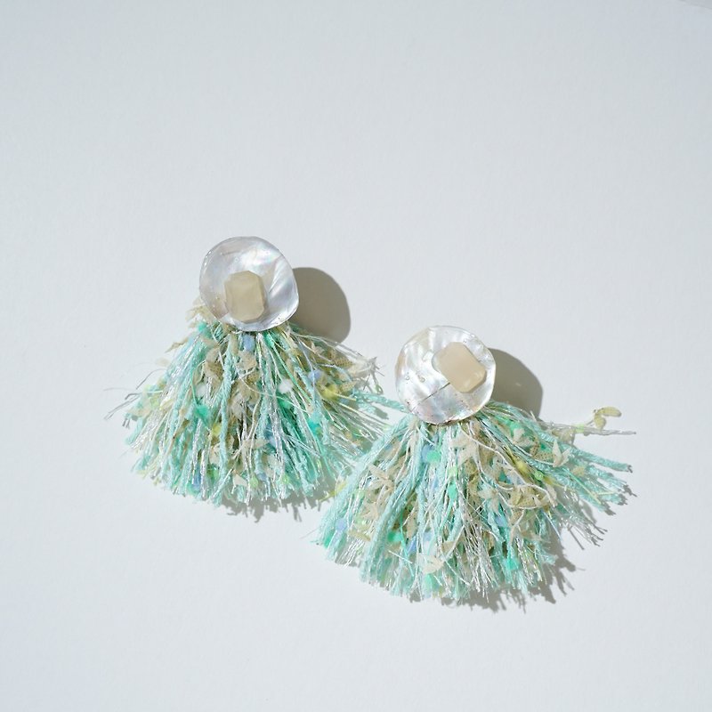 Earrings ピアス/ イヤリング: no.406 - Earrings & Clip-ons - Cotton & Hemp Green