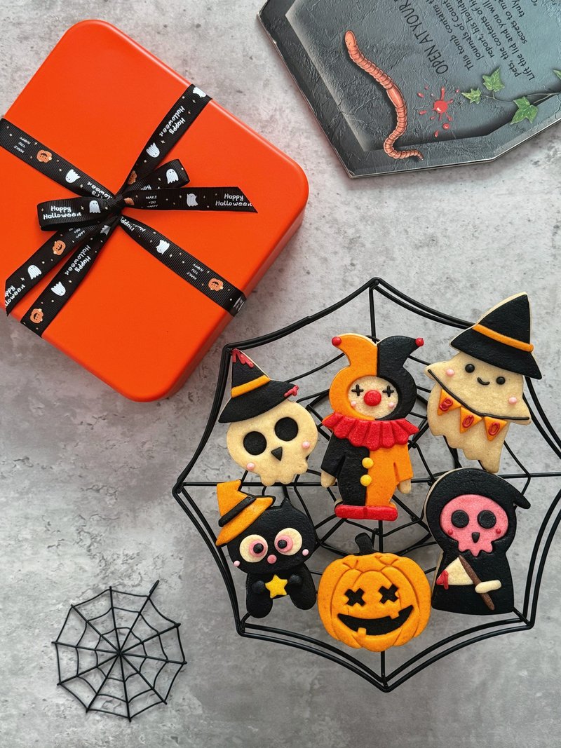 Ships on 10/28. Halloween cookies. Joker 6-piece set. S-cookie original - คุกกี้ - อาหารสด หลากหลายสี