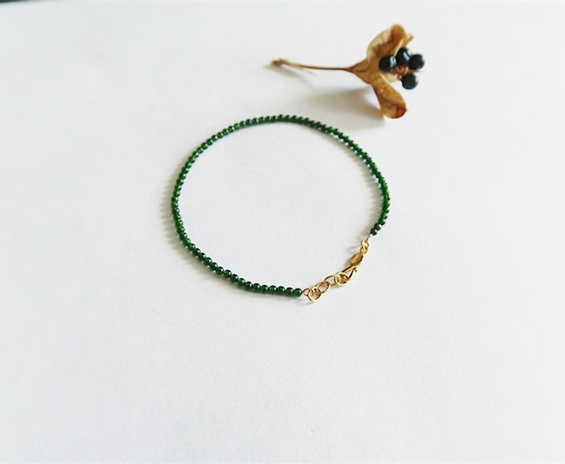 Bracelet Green sand 24K Gold - สร้อยข้อมือ - ทอง 24 เค สีเขียว