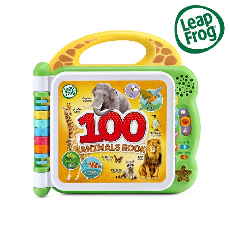 快速出貨-僅限寄送台灣【LeapFrog】100單字動物互動認知圖鑑 - 寶寶/兒童玩具/玩偶 - 塑膠 黃色