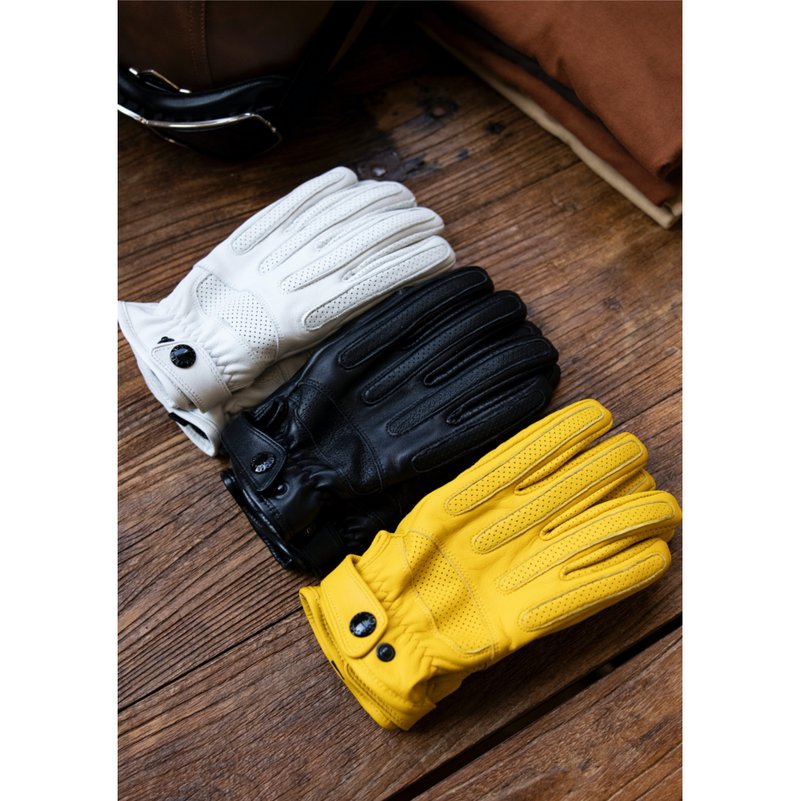 復古羊皮手套 機車手套 加厚植鞣羊皮 可觸控螢幕 三色 Gloves - 手套 - 真皮 多色