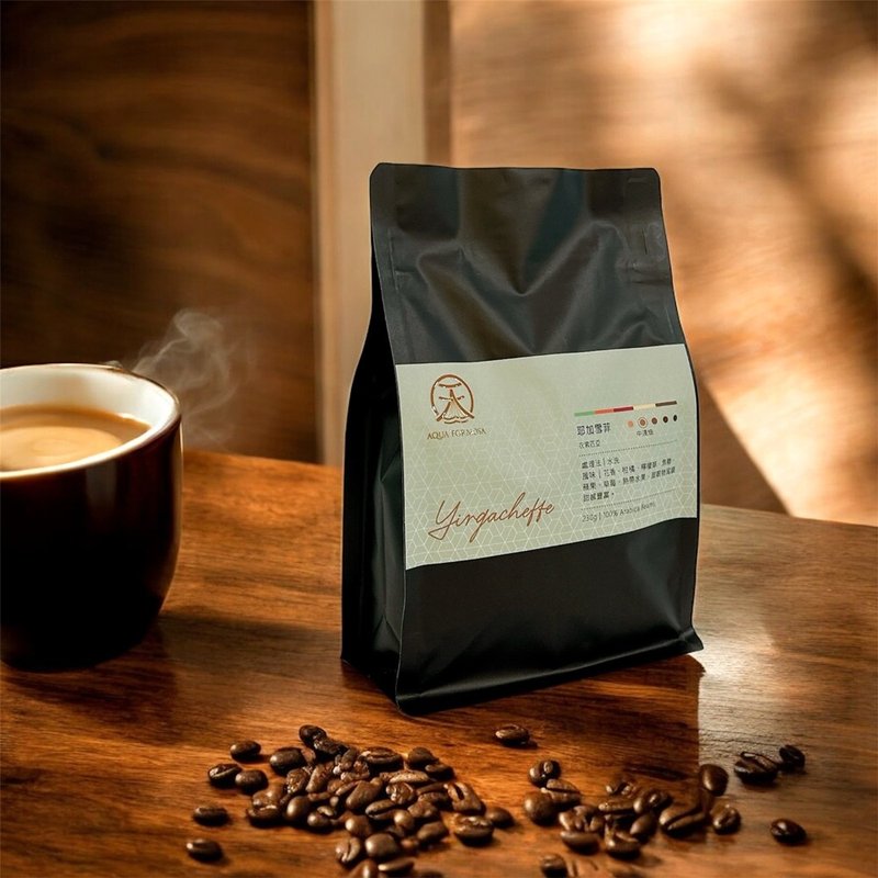 AQUA co-branded coffee beans-Yirgacheffe (half pound) - กาแฟ - วัสดุอื่นๆ 