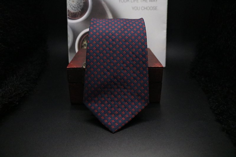 藍色雅致繁星雅痞休閒領帶/低調百搭色織necktie