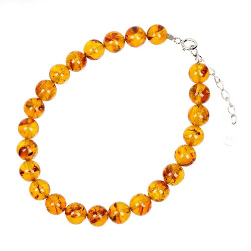 Zhengjia Jewelry]蝋琥珀 花琥珀 フラワーアンバー 6mm蝋琥珀