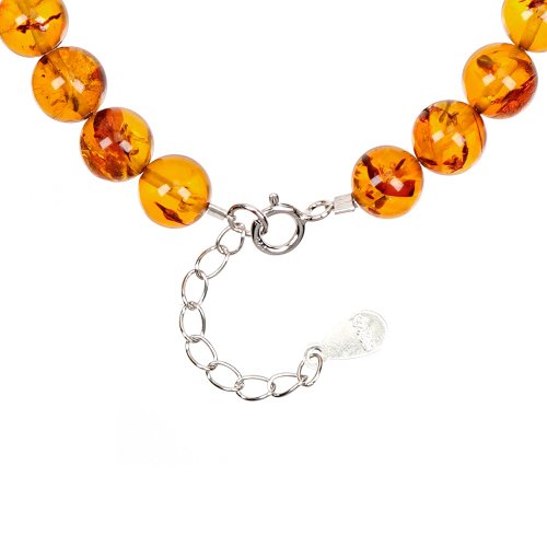 花琥珀のブレスレット Zhengjia Jewelry]蝋琥珀 花琥珀 フラワーアンバー 6mm蝋琥珀