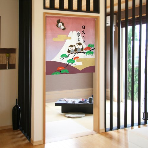 Moonstar House 星月屋 【預訂】日本製 貓頭鷹富士山短門簾