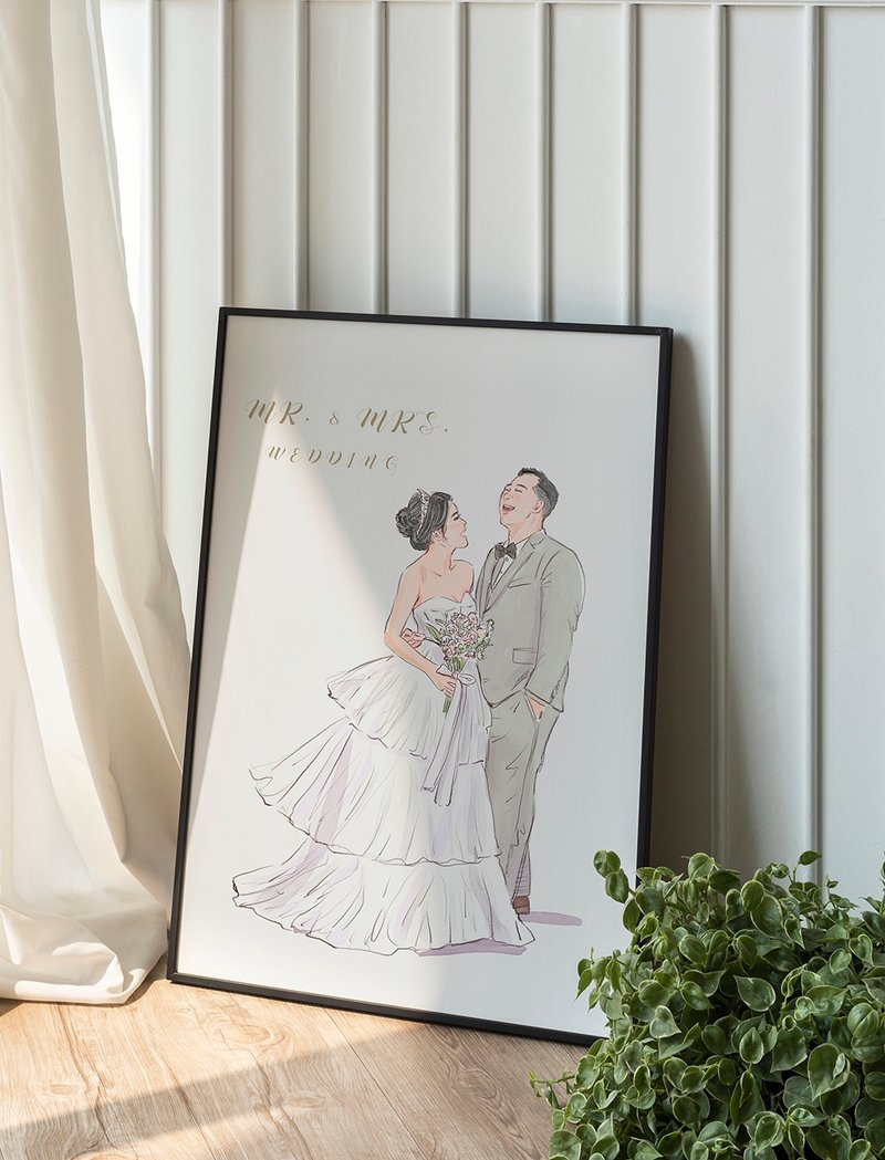 Please contact the designer before placing an order for electronic wedding poster design - ภาพวาดพอร์ทเทรต/ภาพวาด/ภาพประกอบดิจิทัล - วัสดุอื่นๆ 