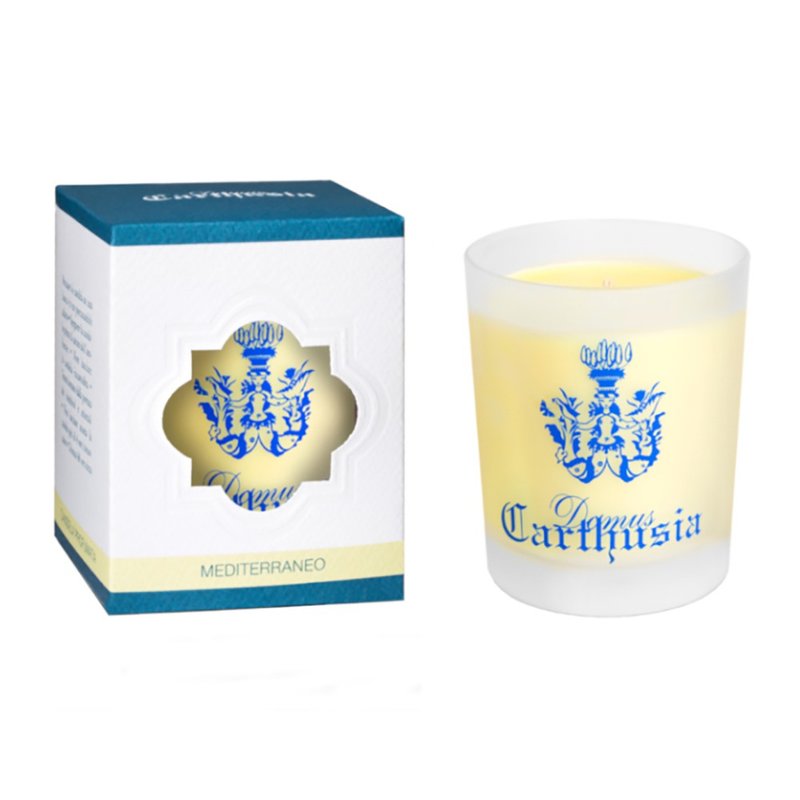 【Spot】Italy Carthusia│Scented Lime Green Sea Scented Candle/Mediterraneo - เทียน/เชิงเทียน - น้ำมันหอม สีใส