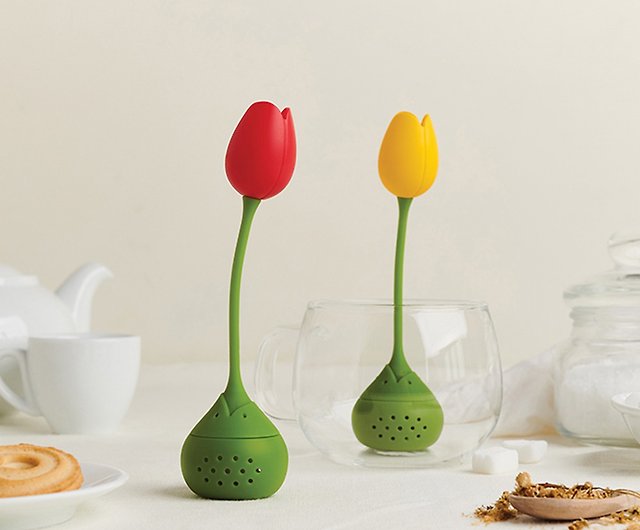 OTOTO tulip ball-tea maker (red/yellow) - Shop ototo Coffee Pots