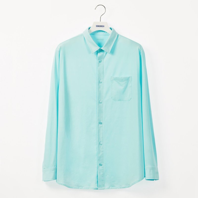 Italian Collar Stretch Shirt - เสื้อเชิ้ตผู้ชาย - ไนลอน หลากหลายสี