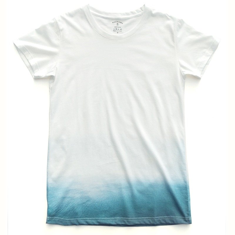 Sea · Tolerance-White Gradient T-shirt - เสื้อยืดผู้ชาย - ผ้าฝ้าย/ผ้าลินิน ขาว