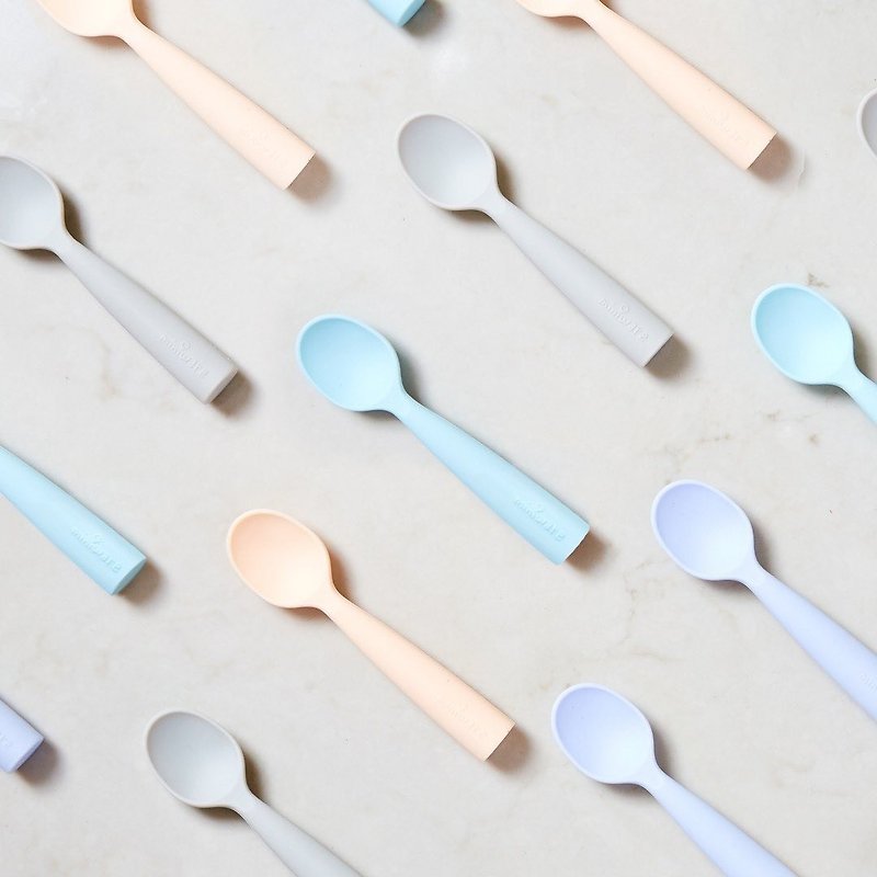 Miniware Training Spoon Set - จานเด็ก - ซิลิคอน หลากหลายสี