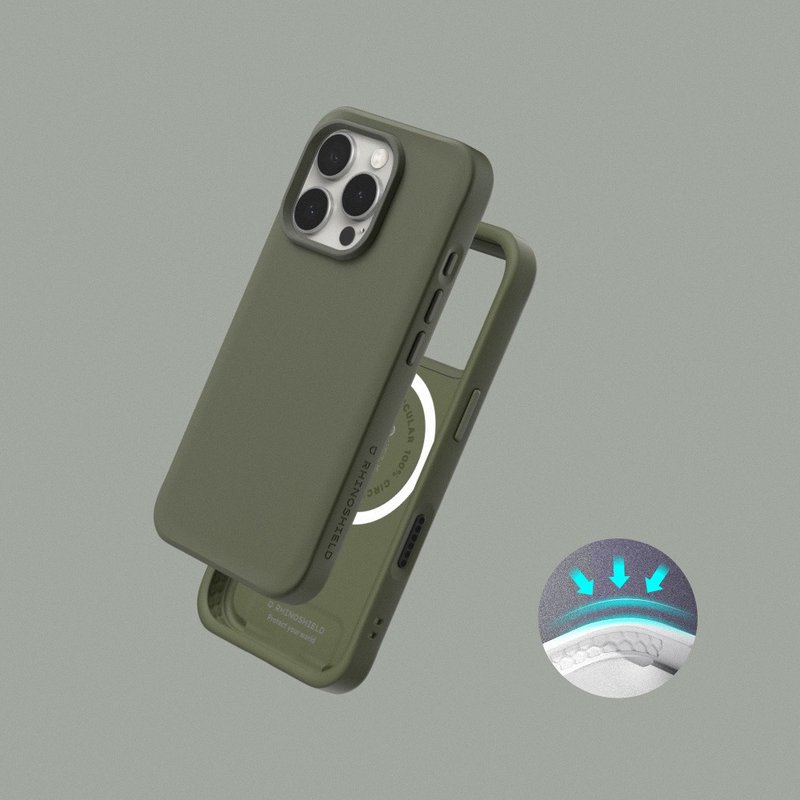 SolidX(MagSafe兼容)強化吸震緩衝防摔手機殼/海藻綠 for iPhone - 手機殼/手機套 - 塑膠 